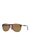 Persol Unisex Sunglasses with Brown Tartaruga Plastic Frame and Brown Polarized Lens PO9649S 24/57