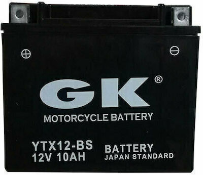 GK Μπαταρία Μοτοσυκλέτας YTX12-BS με Χωρητικότητα 10Ah