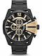 Diesel Mega Chief Men's Watch 51mm Chronograph Battery with Black Metal Bracelet