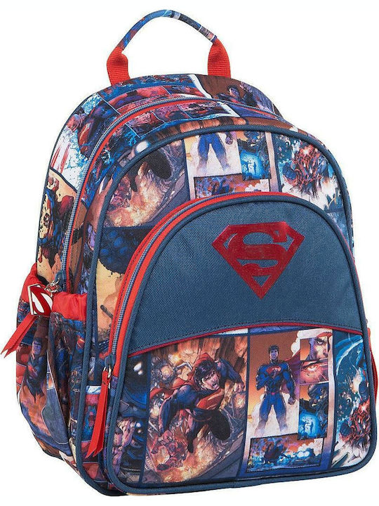 Graffiti Superman Comics School Bag Backpack Kindergarten Multicolored