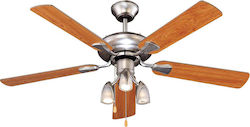Human Ceiling Fan 120cm with Light Brown