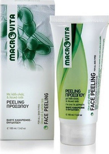 Macrovita Κρέμα για Peeling Προσώπου με Λάδι Ελιάς & Λευκό Τσάι 50ml