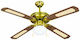 Eurolamp Ceiling Fan 130cm with Light Brown