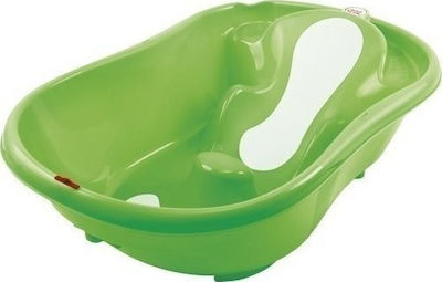 OK Baby Onda 4 Baby Bath with Thermometer Green