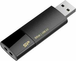 Silicon Power Blaze B05 64GB USB 3.0 Stick Μαύρο