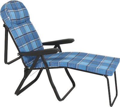 Escape Liegestuhl-Sessel Strand mit Neigung 7 Steckplätze Blau