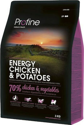 Profine Energy 3kg Trockenfutter für erwachsene Hunde mit Huhn und Kartoffeln