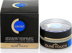 Olive Touch Κρέμα Προσώπου για Ενυδάτωση, Αντιγήρανση & Σύσφιξη με Υαλουρονικό Οξύ & Χαβιάρι 50ml