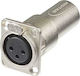 Neutrik Μετατροπέας XLR male σε XLR female Ασημί (NA3FDM)