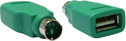 Powertech CAB-U021 PS/2 male σε USB-A female