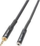 Power Dynamics 3.5mm male - 3.5mm female Cable Black 6m