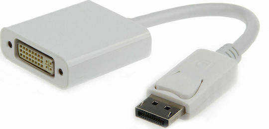 Cablexpert Конвертор DisplayPort мъжки към DVI-I женски Бял 1бр A-DPM-DVIF-002-W