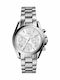 Michael Kors Bradshaw Γυναικείο Ρολόι 34mm Χρονογράφος Μπαταρίας με Ασημί Μεταλλικό Μπρασελέ