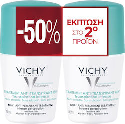Vichy Anti-Transpirant Treatment Intensă Deodorant 48h sub formă de Roll-On 2x50ml
