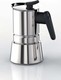 Pedrini Steelmoka Stovetop Espresso Pot for 6Cups Inox Silver