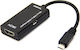 Μετατροπέας MHL male σε HDMI female 1τμχ 18158