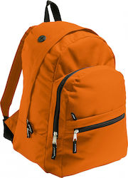 Sol's Express Πορτοκαλί Σχολική Τσάντα Πλάτης Γυμνασίου - Λυκείου σε Πορτοκαλί χρώμα Μ33 x Π17 x Υ43cm