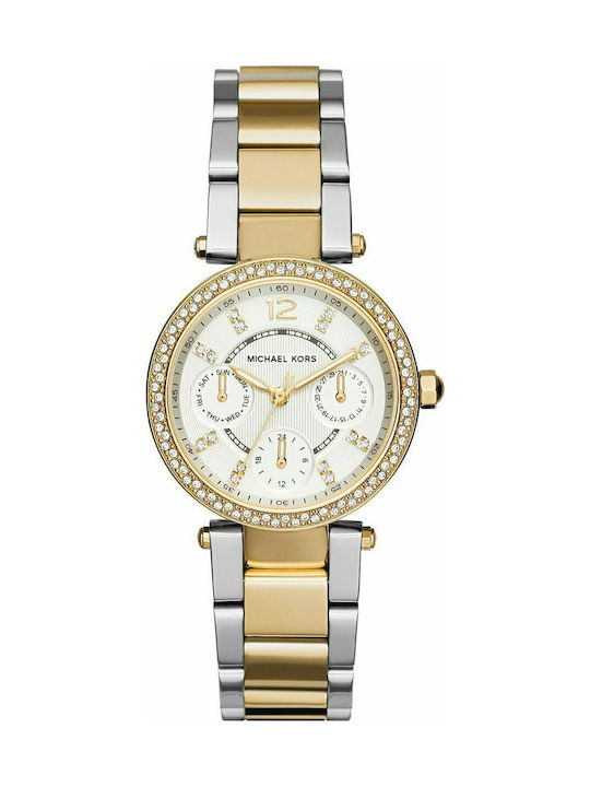 Michael Kors Parker Watch Chronograph with Gold Metal Bracelet