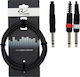 Alpha Audio Y-Cable 6.3mm - 2x 6.3mm 3m (190.105)