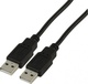 USB 2.0 Kabel USB-A-Stecker - USB-A-Stecker Schwarz 1.5m 18034