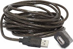 Cablexpert USB 2.0 Kabel USB-A-Stecker - USB-A-Buchse Schwarz 10m UAE-01-10M