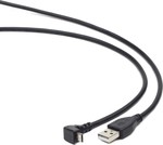 Cablexpert Angle (90°) USB 2.0 to micro USB Cable Μαύρο 1.8m (CCP-MUSB2-AMBM90-6)