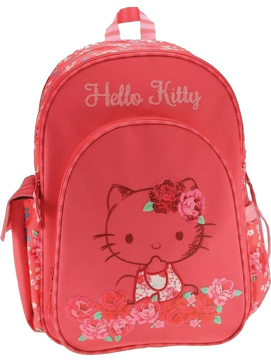 Graffiti Hello Kitty Passion Roses School Bag Backpack Elementary, Elementary in Red color