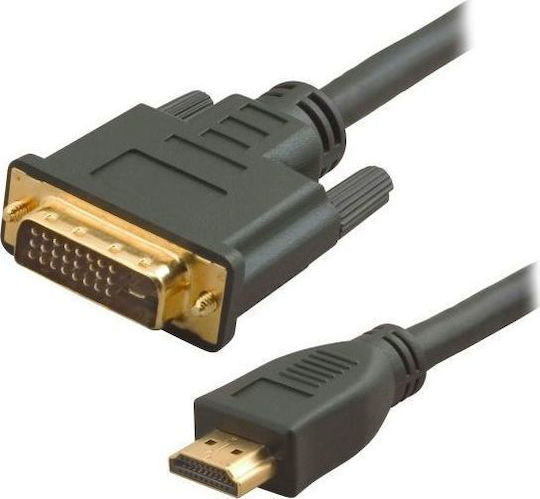 VCOM Kabel DVI-D-Stecker - HDMI-Stecker 1.8m Schwarz (CG481G-1.8)