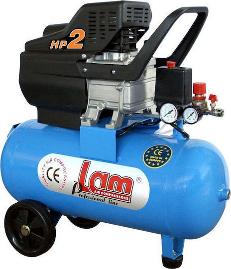 Lam Easy Μονοφασικό Κομπρεσέρ Αέρος με Ισχύ 2hp και Αεροφυλάκιο 25lt