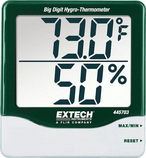 Extech 445703 Θερμόμετρo & Υγρασιόμετρo Επιτοίχιο για Χρήση σε Εσωτερικό Χώρο