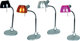 40w 58cm Office Lamp with Flexible Arm for Socket G9 in Orange Color