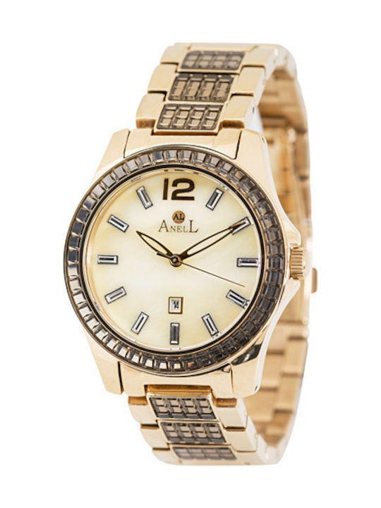 Anell Watch with Gold Metal Bracelet 1X17FB_VC