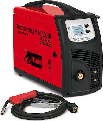 Telwin Technomig 215 Dual Synergic Ηλεκτροκόλληση Inverter 220A (max) MIG / TIG / Ηλεκτροδίου (MMA)