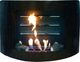 Warm Cyrcle Indoor Wall Mounted Bioethanol Fireplace Black