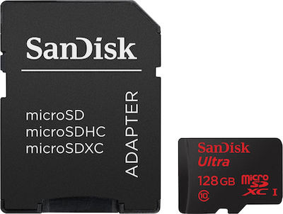 Sandisk Ultra microSDXC 128ГБ Клас 10 A1 UHS-I с адаптер