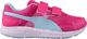 Puma Sequence Kids Sports Shoes Running with Hoop & Loop Closure Fuchsia