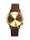 Komono Winston Damen Uhr mit Braun Lederarmband
