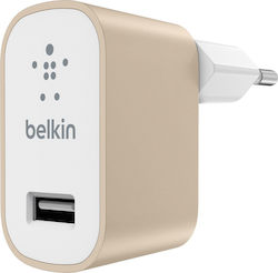 Belkin Φορτιστής Χωρίς Καλώδιο με Θύρα USB-A 12W Κίτρινος (Mixit)