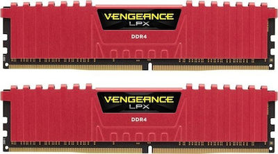 Corsair Vengeance LPX 16GB DDR4 RAM με 2 Modules (2x8GB) και Ταχύτητα 3200 για Desktop