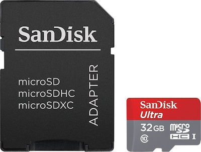 Sandisk Ultra microSDHC 32GB Clasa 10 A1 UHS-I cu adaptor