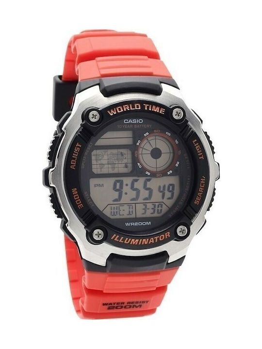 Casio Ρολόι Μπαταρίας με Καουτσούκ Λουράκι Casio Ρολόι Μπαταρίας με Καουτσούκ Λουράκι