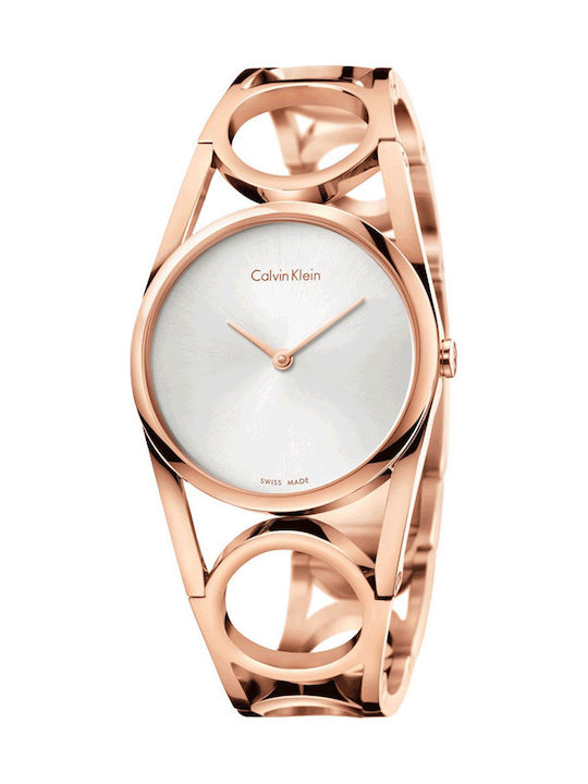Calvin Klein Stainless Steel Bracelet Uhr mit Rose Gold Metallarmband