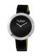 Jacques Lemans Leather Strap Uhr mit Schwarz Lederarmband