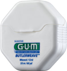 GUM ButlerWeave Waxed Dental Floss 55m