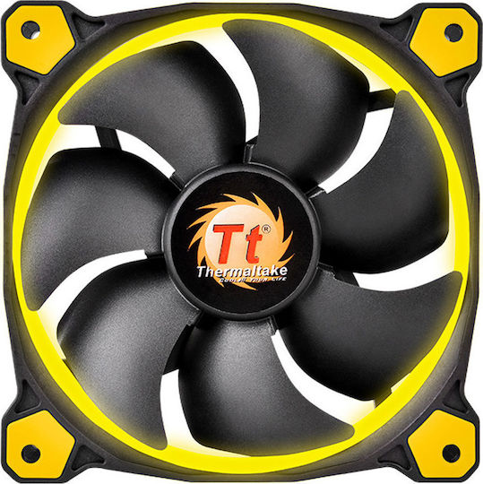 Thermaltake Riing 14 LED Yellow 140mm 3-Pin Yellow Lighting Case Fan