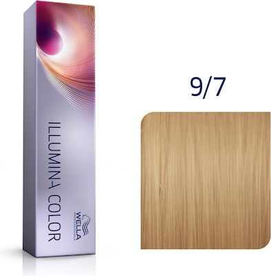 Wella Illumina Color Vopsea de Păr 9/7 Blondă de cafea foarte deschisă 60ml