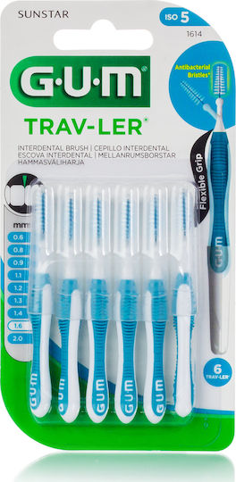 GUM Trav-ler Μεσοδόντια Βουρτσάκια 1.6mm Μπλε 6τμχ
