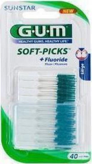 GUM Soft-Picks Fluoride Interdental Brushes Large Green 40pcs
