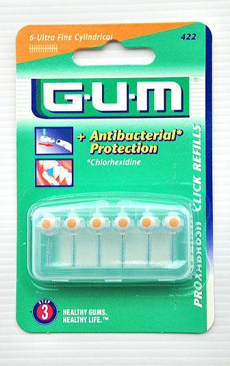 GUM Proxabrush Click Refills Ανταλλακτικά για Μεσοδόντια Βουρτσάκια 0.9mm Λευκά 6τμχ