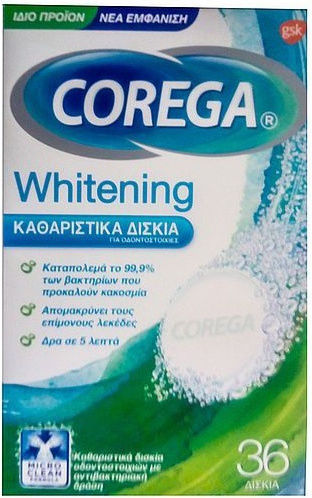 Corega Whitening Cleanser 32 Tablets